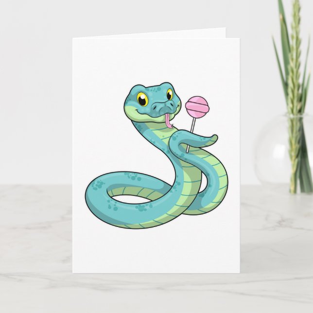 Snake with Lollipop Card (Front)