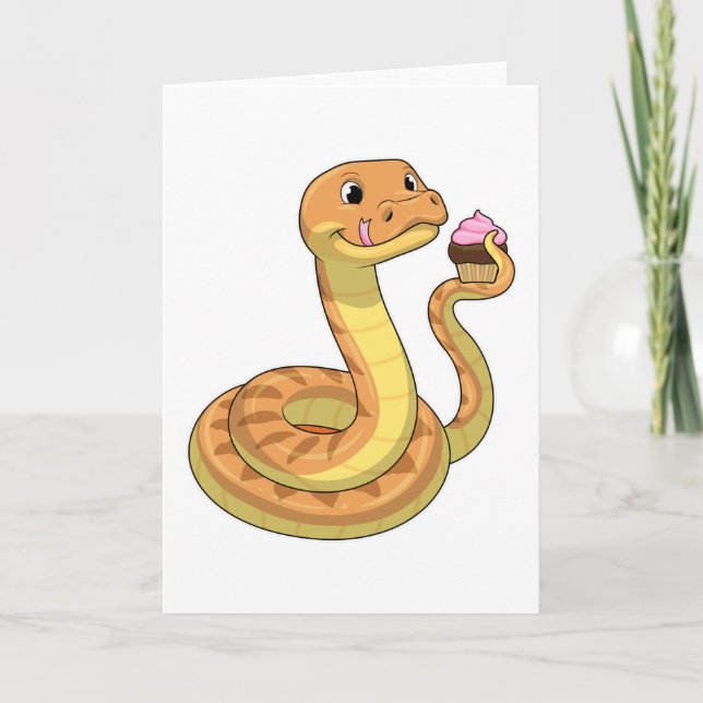 Snake with Muffin Card (Front)