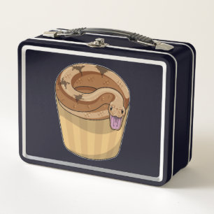 Snake with Muffin Metal Lunch Box