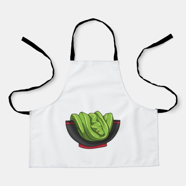 Snake with Ramen Bowl Apron (Front)