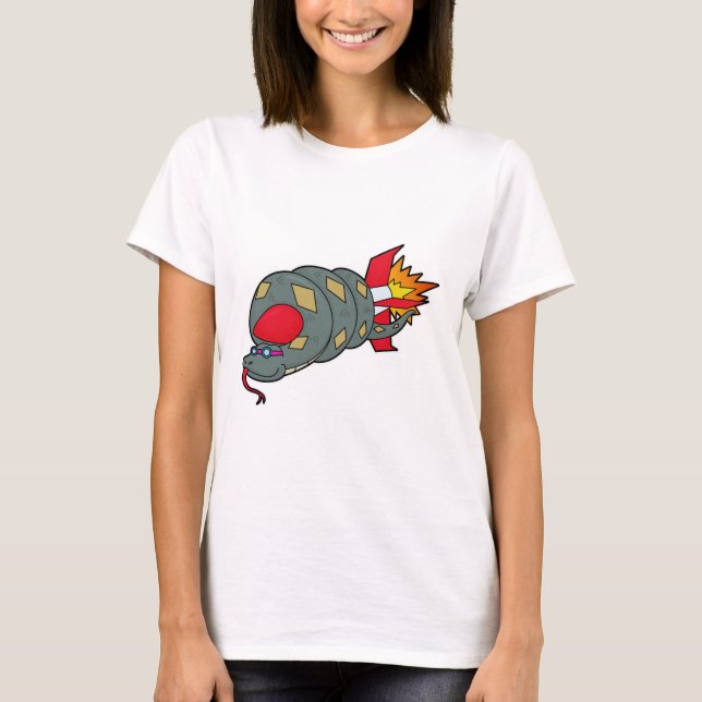 Snake with Rocket T-Shirt (Front)