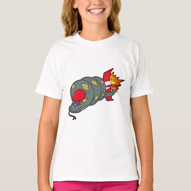Snake with Rocket T-Shirt (Front)