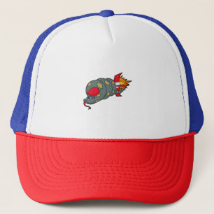 Snake with Rocket Trucker Hat