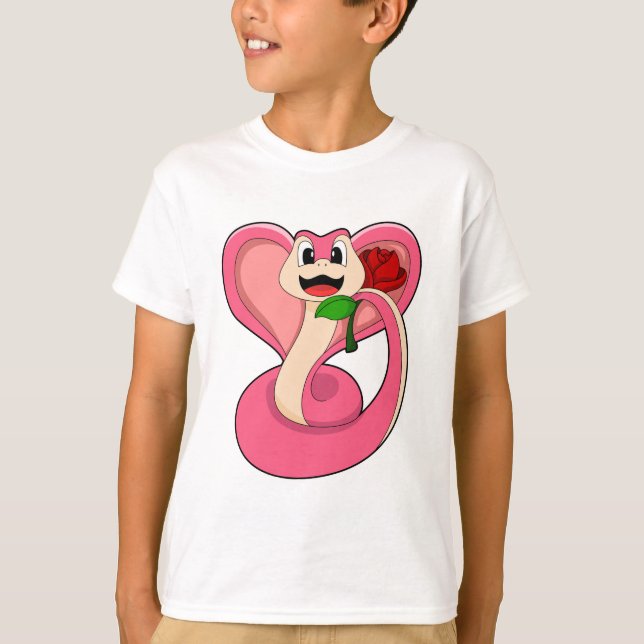 Snake with Rose T-Shirt (Front)