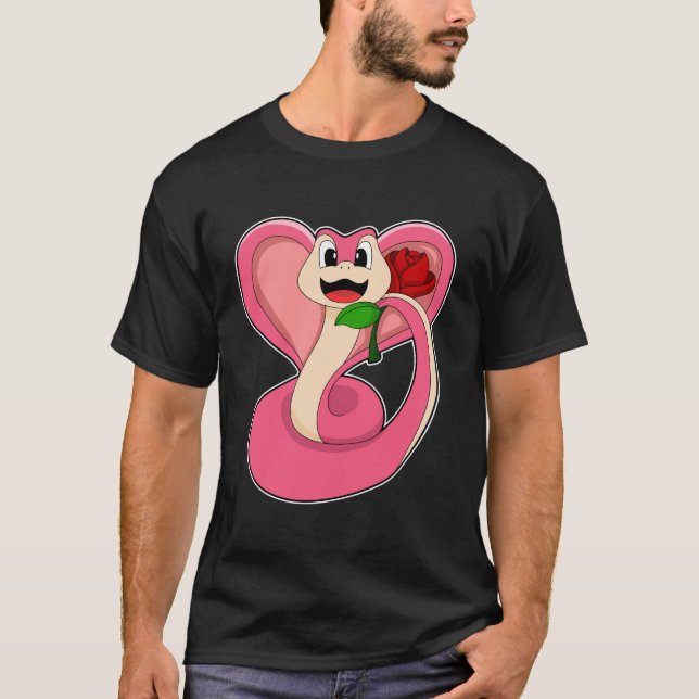 Snake with Rose T-Shirt (Front)