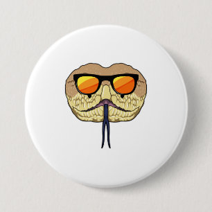 Snake with Sunglasses 3 Inch Round Button