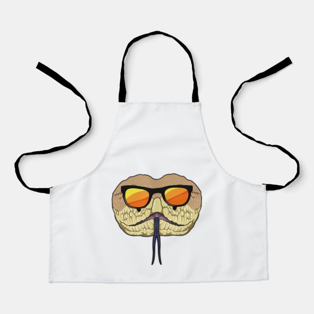 Snake with Sunglasses Apron (Front)