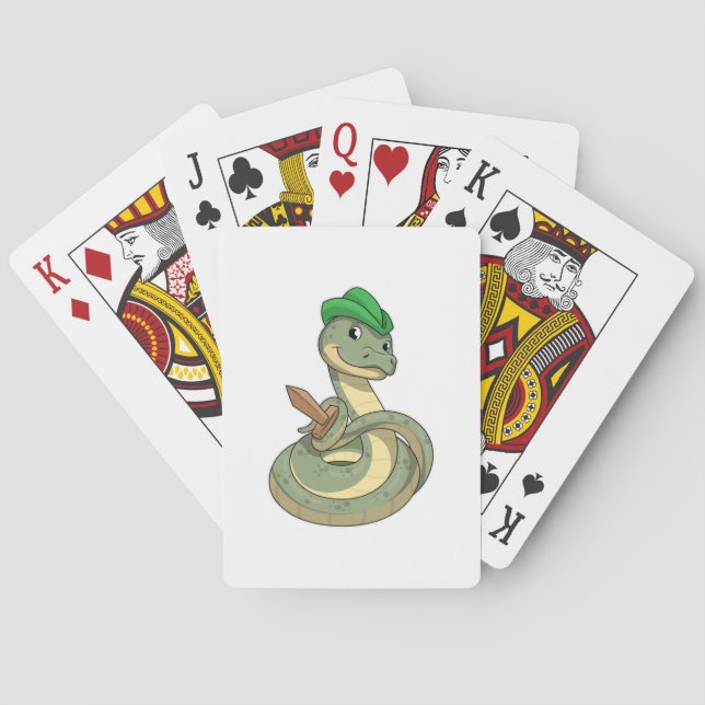 Snake with Sword Playing Cards (Back)
