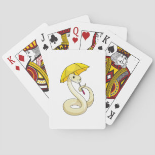 Snake with Umbrella Playing Cards