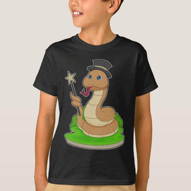 Snake Wizard Magic wand T-Shirt (Front)