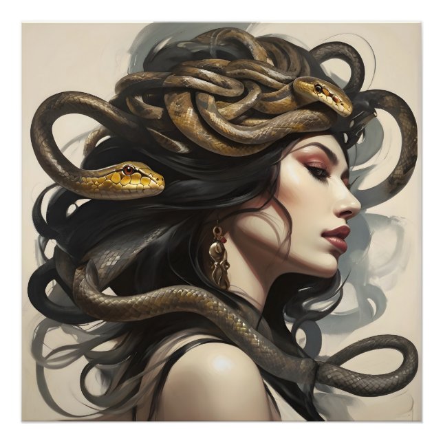 Snake woman art photo print (Front)