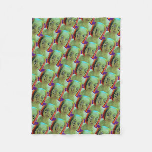 Snake Woman Self Portrait  Fleece Blanket