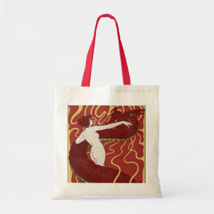 Snake & Woman Tote Bag