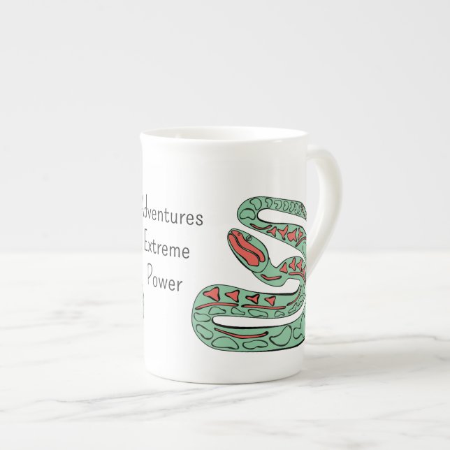 Snake World: Extreme, Power, Adventures. Bone China Mug (Front Right)