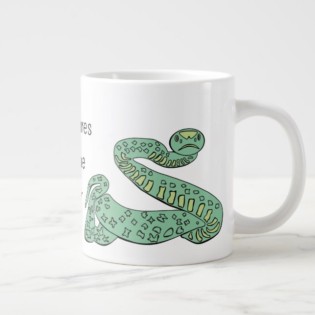 Snake World: Extreme, Power, Adventures. Large Coffee Mug (Right)