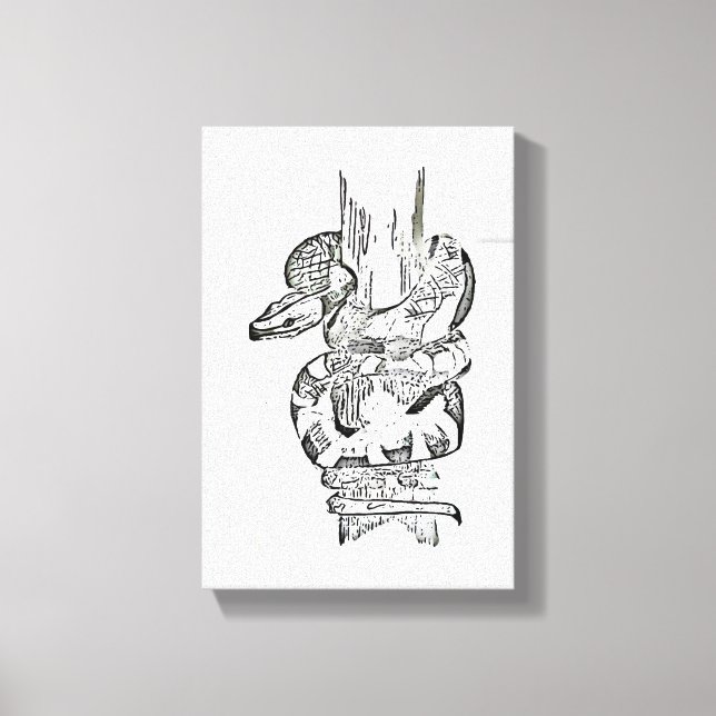 Snake Wrapped around Tree Canvas Print (Front)