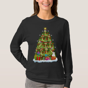 Snake Xmas Tree Lighting Santa Snake Christmas T-Shirt