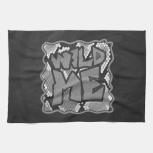 Snake Yellow and Gold Print Kitchen Towel