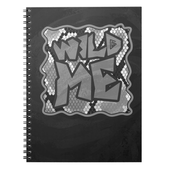 Snake Yellow and Gold Print Notebook (Front)