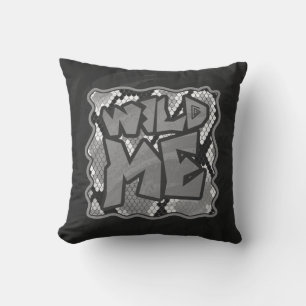 Snake Yellow and Gold Print Throw Pillow