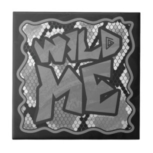 Snake Yellow and Gold Print Tile