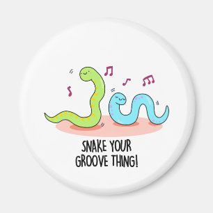Snake Your Groove Thing Funny Disco Pun  Magnet