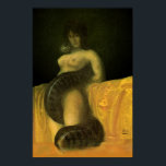 SnakeGrl Poster 16x24<br><div class="desc">Franz von Stuck painted the original version of this work in 1891. It is said that in his villa, Stuck built an altar to Sin and had this painting as the centerpiece of the altar. Sadly, today, even the best original version of it is badly faded and scratched. I have...</div>