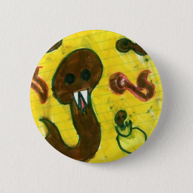 Snakes Alive! 2 Inch Round Button (Front)