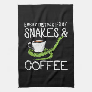 Snakes and Coffee Kitchen Towel
