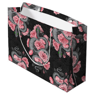 Snakes and  peach roses large gift bag