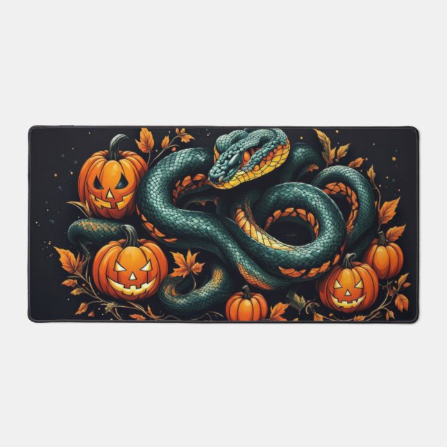 Snakes And Pumpkins Desk Mat (Front)