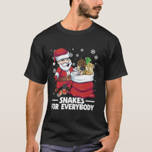 Snakes For Everybody Santa Christmas Snake Funny T-Shirt