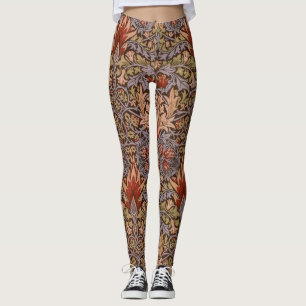 Snakes Head William Morris pattern leggings