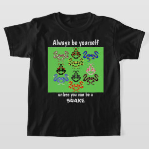 Snakes in the grass Kids colourful snake lover T-Shirt
