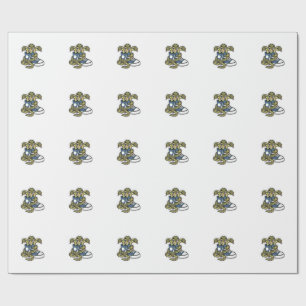 Snakes on shoes wrapping paper