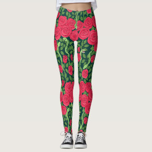 snakes & roses leggings