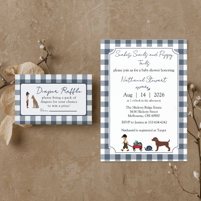 Snakes, Snails & Puppy Tails -diaper raffle card (Creator Uploaded)