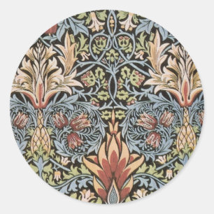 Snakeshead design by William Morris Classic Round Sticker