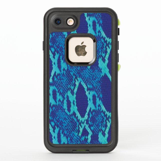 Snakeskin in Blue LifeProof iPhone Case (Back)