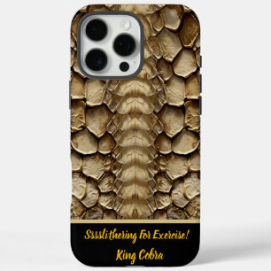 Snakeskin pattern detail iPhone 16 pro max case