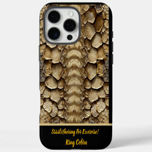 Snakeskin pattern detail iPhone 16 pro max case