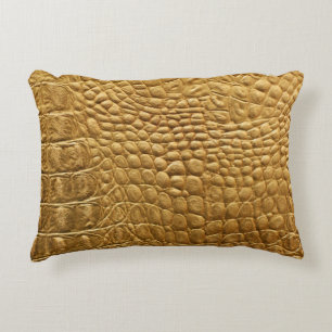 Snakeskin Texture: Wild Background Design. Accent Pillow