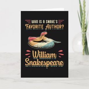 Snakespeare Cobra Snake Reptile Animal Funny Gift Card