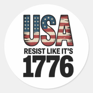 Snakin' Like It's 1776 Classic Round Sticker