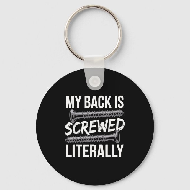 Snal Fusion Art For Men Women Recovery Back Snal F Keychain (Front)