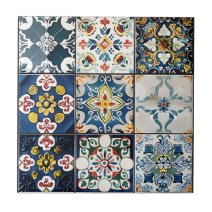Snall Blue Italian Tile Pattern