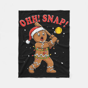 Snap Christmas Santa Gingerbread Playing Softll Pl Fleece Blanket