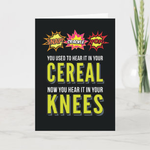 Snap Crackle Pop Funny Vieillissement carte d'anni