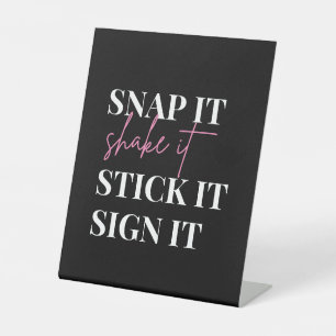 Snap It Shake It Stick It Sign It  Photo Guestbook