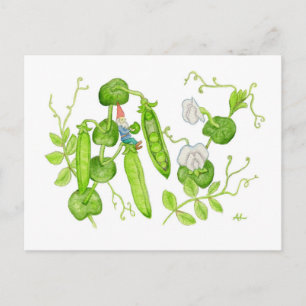 Snap Pea Gnome postcard